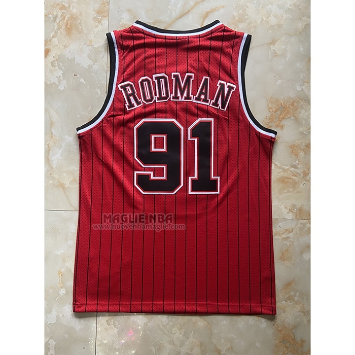 Maglia
 Dennis Rodman NO 91 Chicago Bulls Mitchell & Ness 1996-97 Rosso
